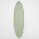 Accelerator SurfboardsのMID 6'6" HOMYモデル。モスグリーンのPU素材を使用したミッドレングスサーフボード。