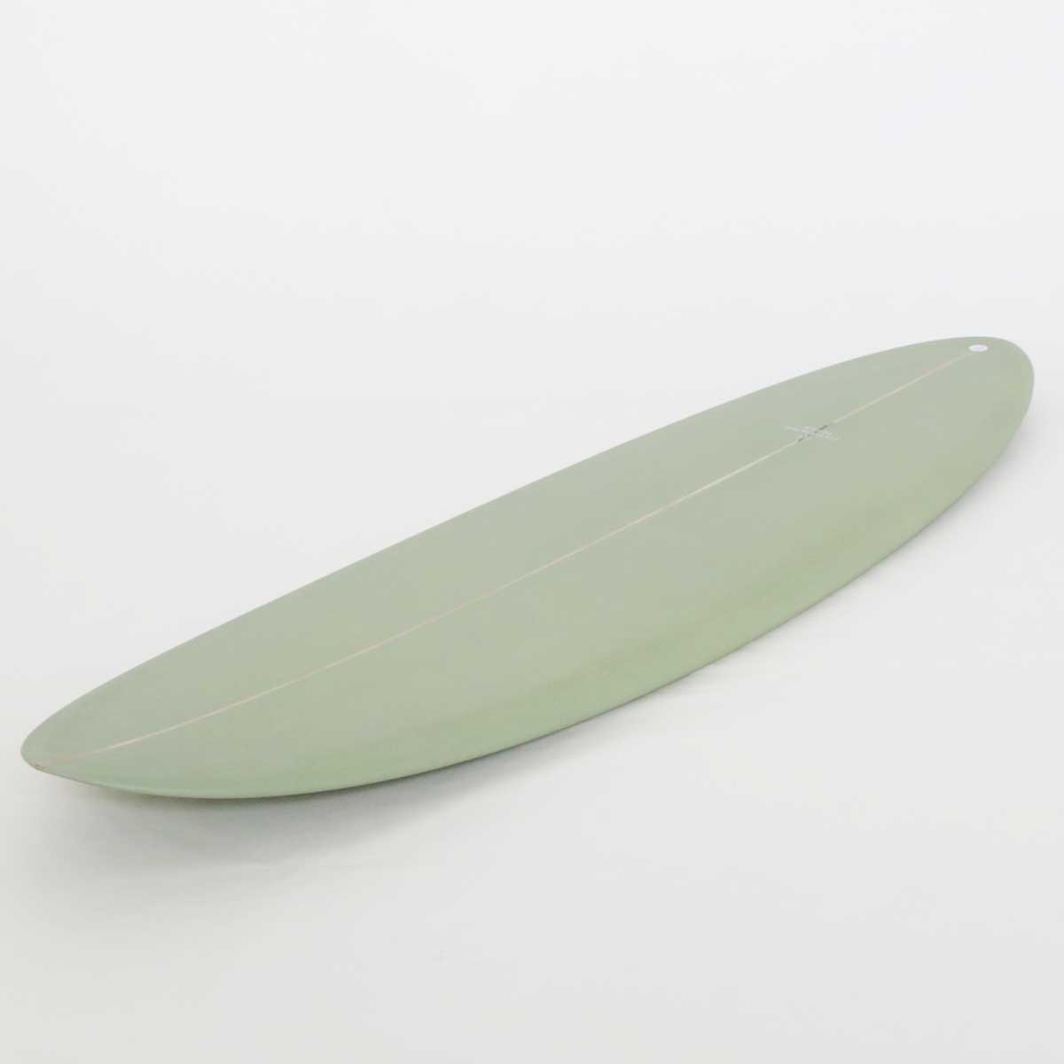 Accelerator SurfboardsのMID 6'6" HOMYモデル。モスグリーンのPU素材を使用したミッドレングスサーフボード。