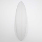 Accelerator SurfboardsのMID 7'0" HOMYモデル。ライトグレーのPU素材を使用したミッドレングスサーフボード。