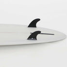 Accelerator SurfboardsのMID 6'6" HOMYモデル。ライトグレーのPU素材を使用したミッドレングスサーフボード。