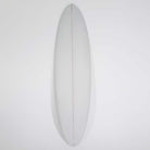 Accelerator SurfboardsのMID 7'0" HOMYモデル。ライトグレーのPU素材を使用したミッドレングスサーフボード。