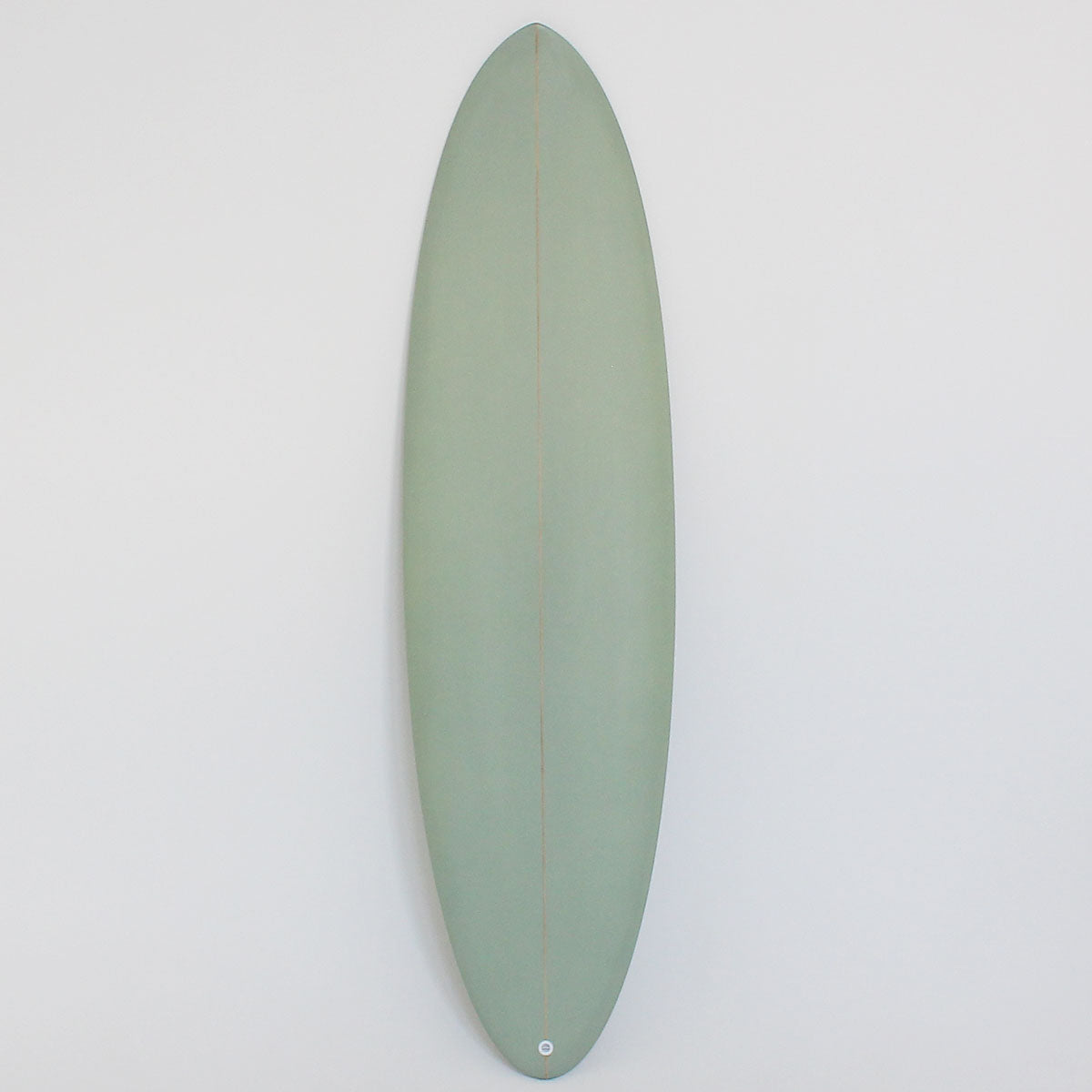 Accelerator SurfboardsのMID 7'0" HOMYモデル。モスグリーンのPU素材を使用したミッドレングスサーフボード。